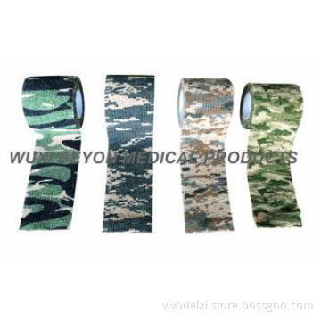 Breathable Camouflage Cohesive Elastic Bandage Self Adhesiv